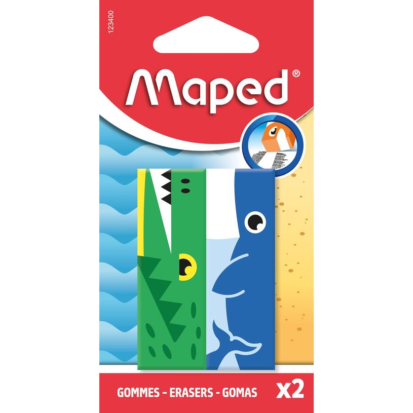 3154141234002-MAPED - 2 gommes ANIMAL - coloris assortis--0