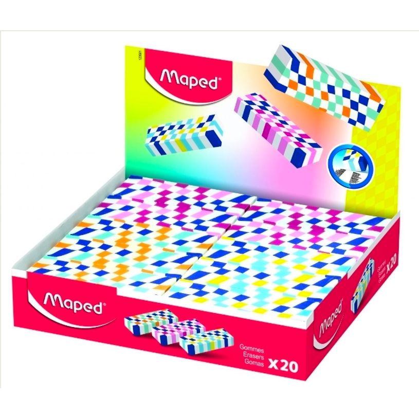3154141235016-Maped - Gomme damier en plastique carreaux colorés--0