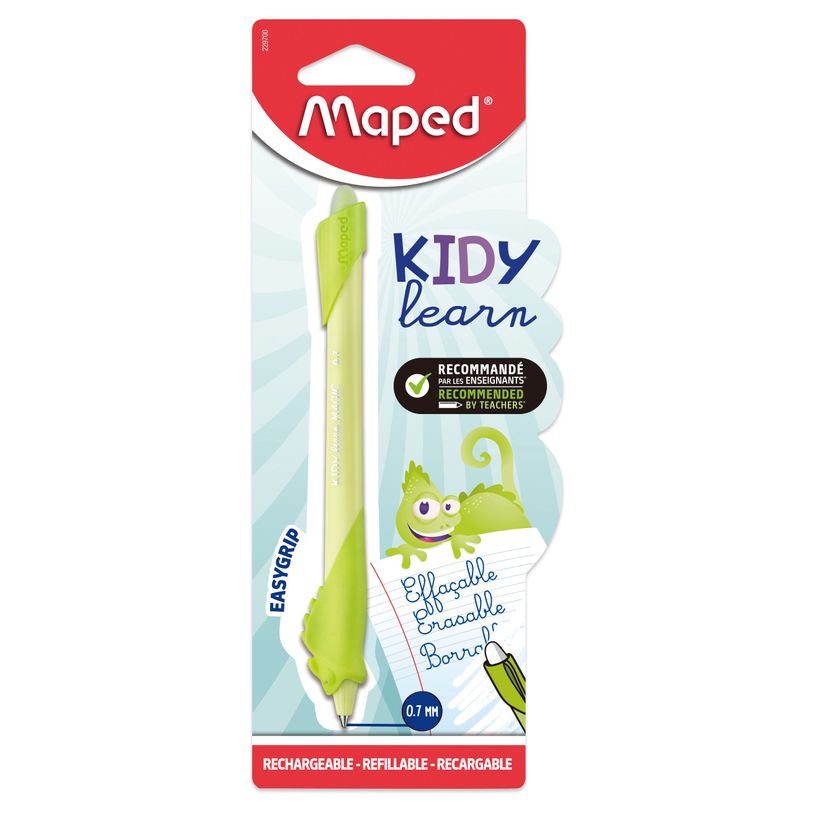 3154142297006-MAPED - Stylo d'apprentissage effaçable KIDY LEARN MAGIC - encre bleue - caméléon--0