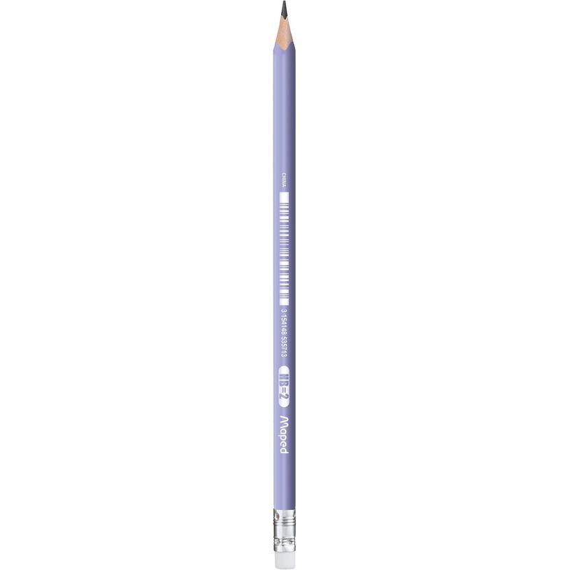 3154148535034-MAPED - Pot de 22 Crayons graphite + guide doigts BLACK'PEPS KIDY LEARN triangulaire HB - embout gomme -41% matière recyclée ---6