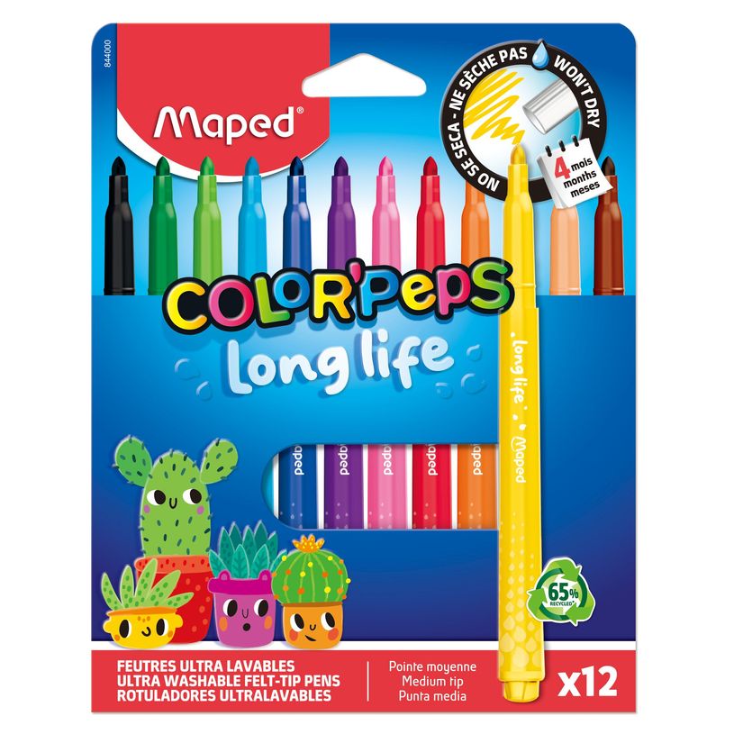 3154148440000-MAPED - 12 feutres LONG LIFE 2.0--0
