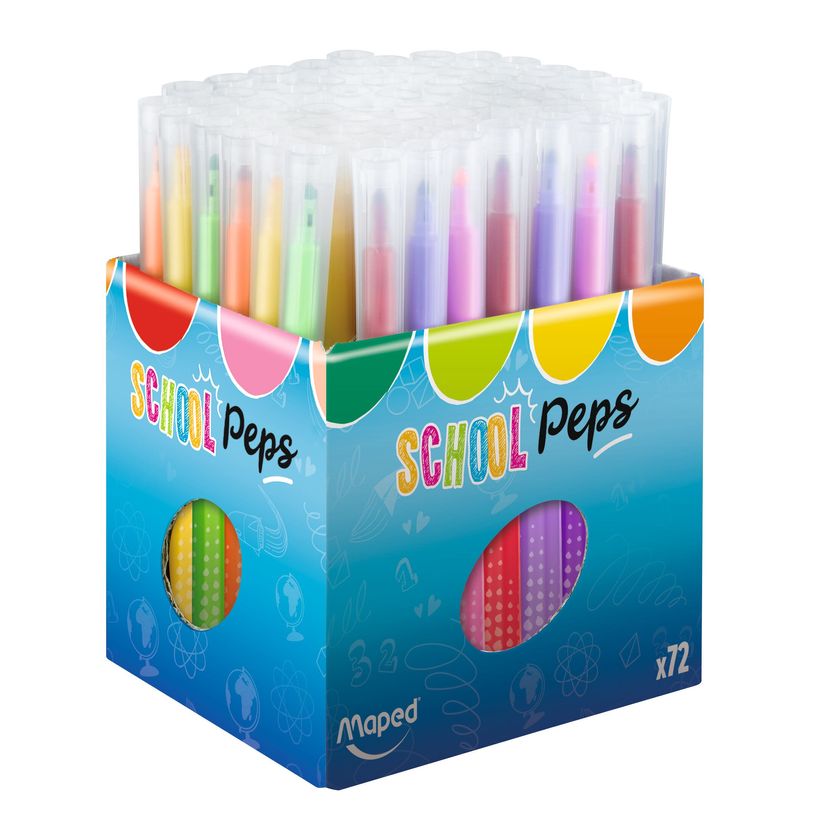 3154148440048-MAPED - School Pack de 72 feutres SCHOOL PEPS 2.0--1