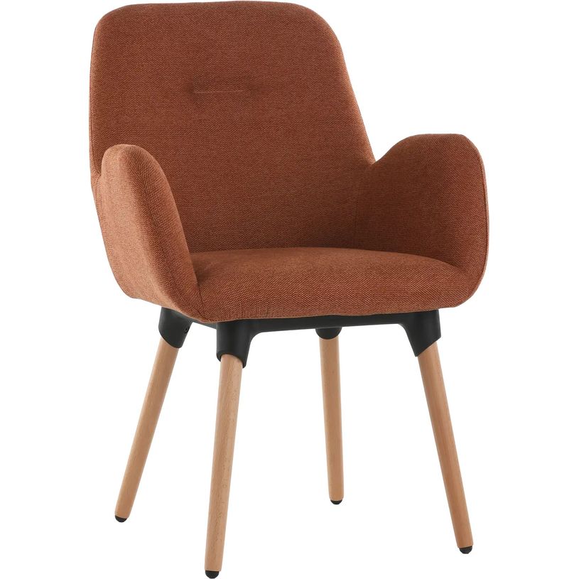 3701338803901-Chaise SHINEO - pieds bois - Terracotta--0