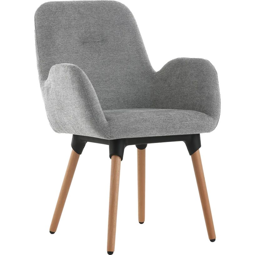 3701338803918-Chaise SHINEO - pieds bois - gris--0