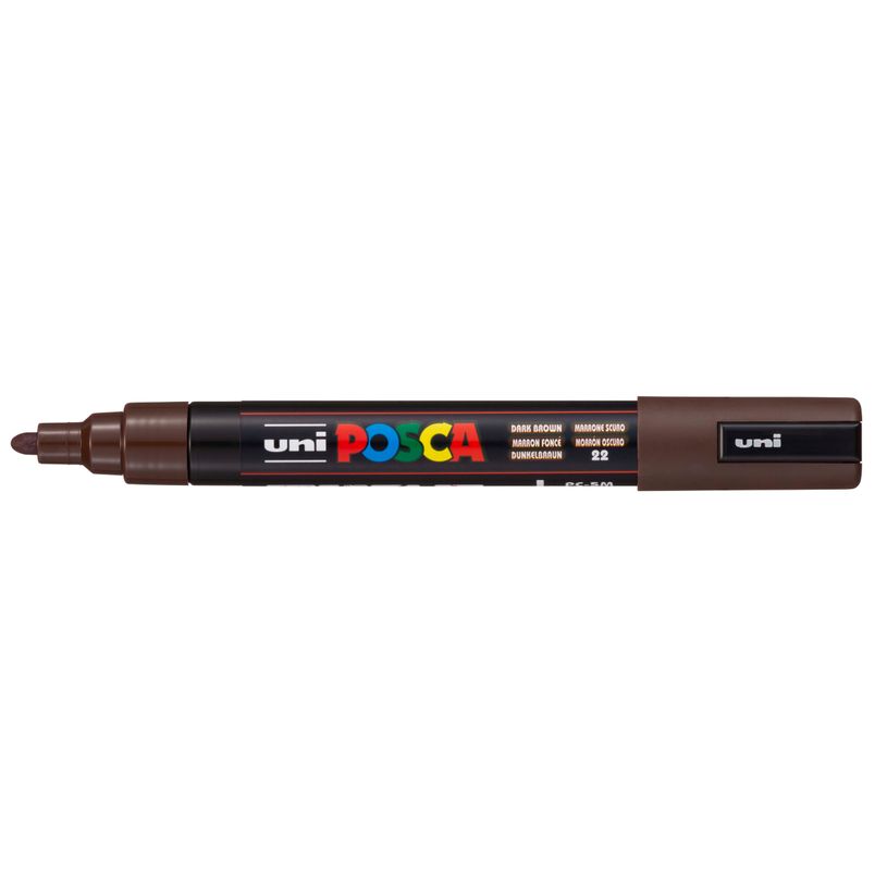 4902778299999-Posca - Marqueur peinture pointe moyenne - marron foncé--0