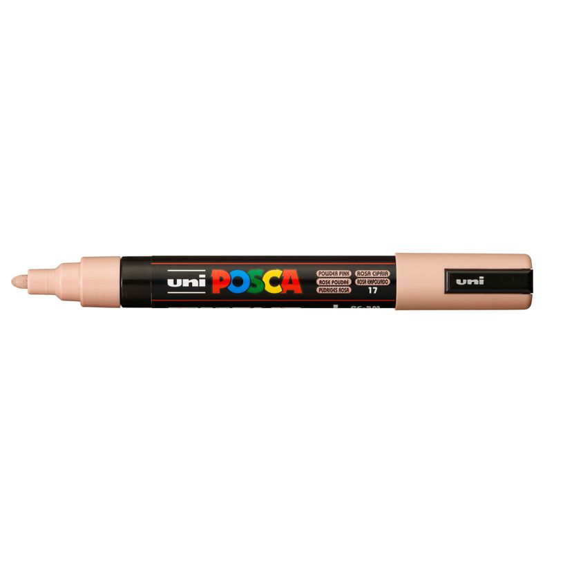 4902778305195-Posca - Marqueur peinture pointe moyenne - rose poudré--0