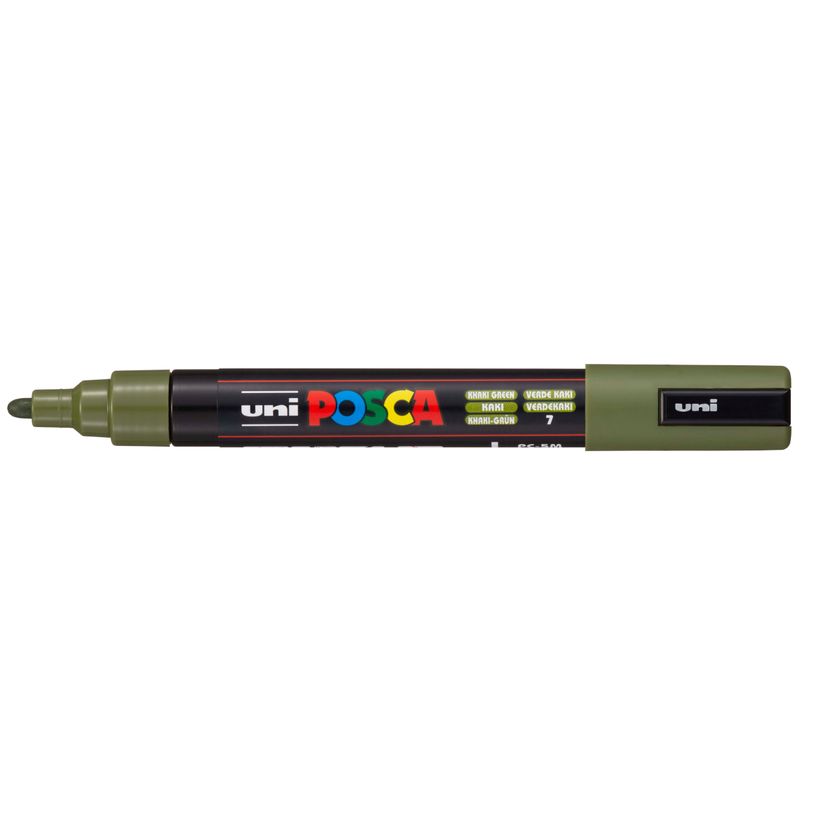 4902778300008-Posca - Marqueur peinture pointe moyenne - vert kaki--0