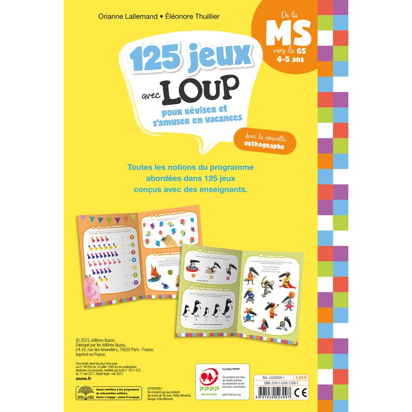 9791039523097-Auzou - 125 jeux avec Loup - De la MS vers la GS - 2026--3
