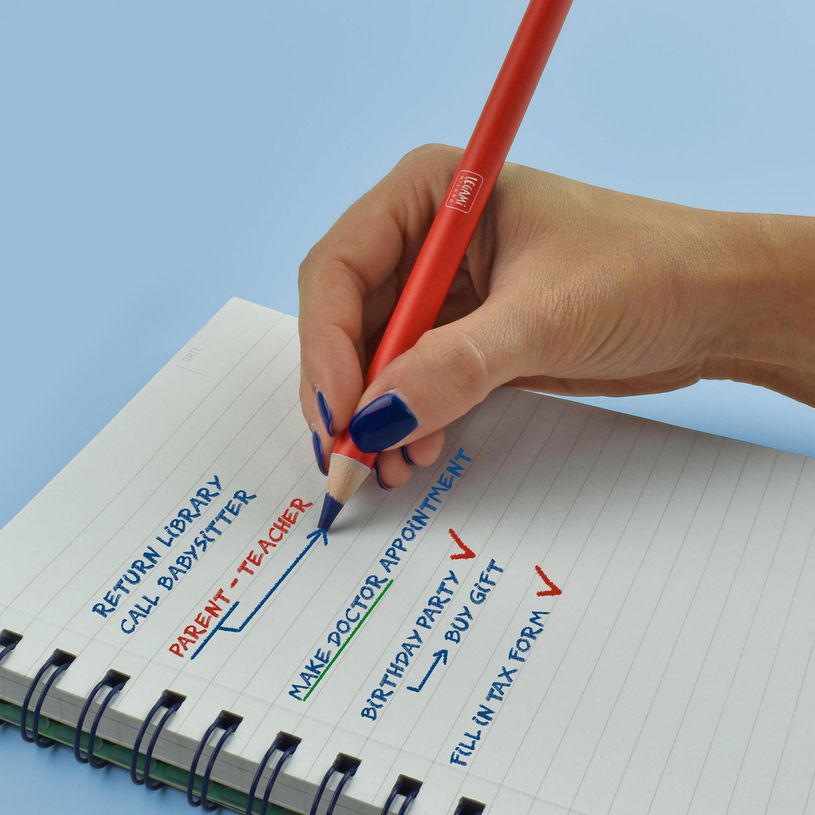 8051739306996-Legami Jumbo - Crayon 2 couleurs - rouge et bleu--1