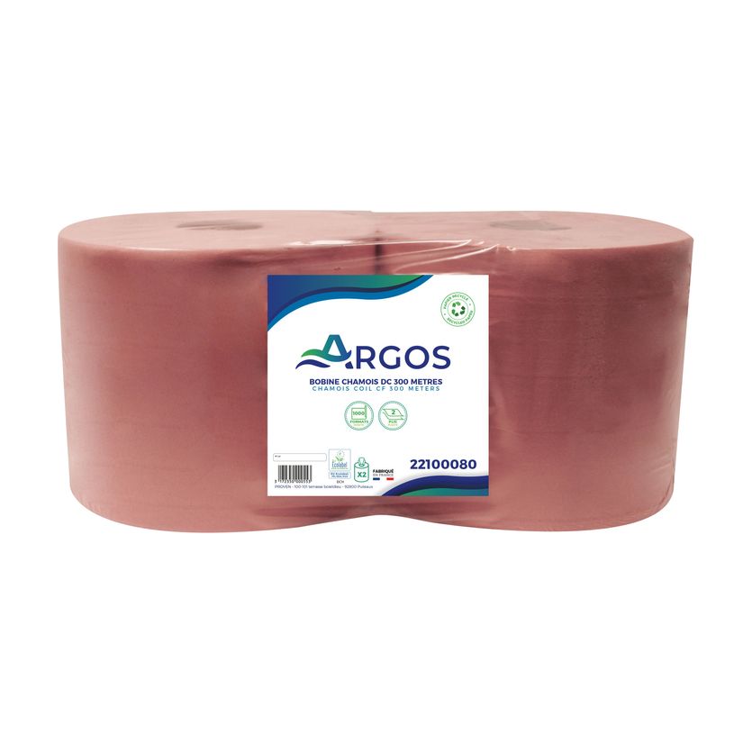 3172350000553-Argos - Bobines chamoisà dévidage central - 2 rouleaux de 1000 feuilles - 2 plis – 300M--0