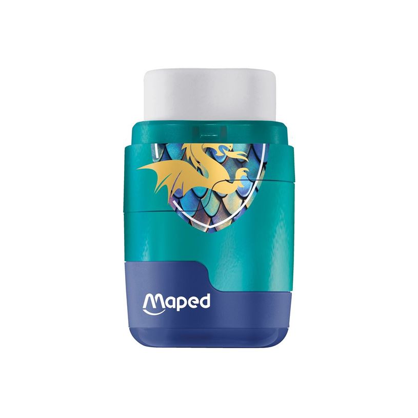 3154140492243-Maped - Dragon - Taille-crayons 2 trous avec gomme + 1 recharge-P_405266330_1-0