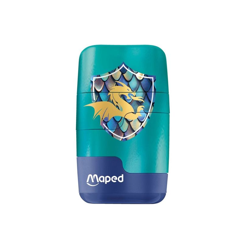 3154140492243-Maped - Dragon - Taille-crayons 2 trous avec gomme + 1 recharge-P_405266330_3-2