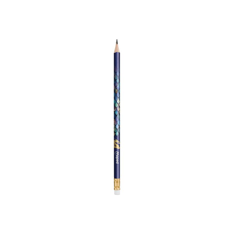 3154148518280-Maped – crayon graphite HB avec embout gomme – Dragon – x1-P_405266338_1-2