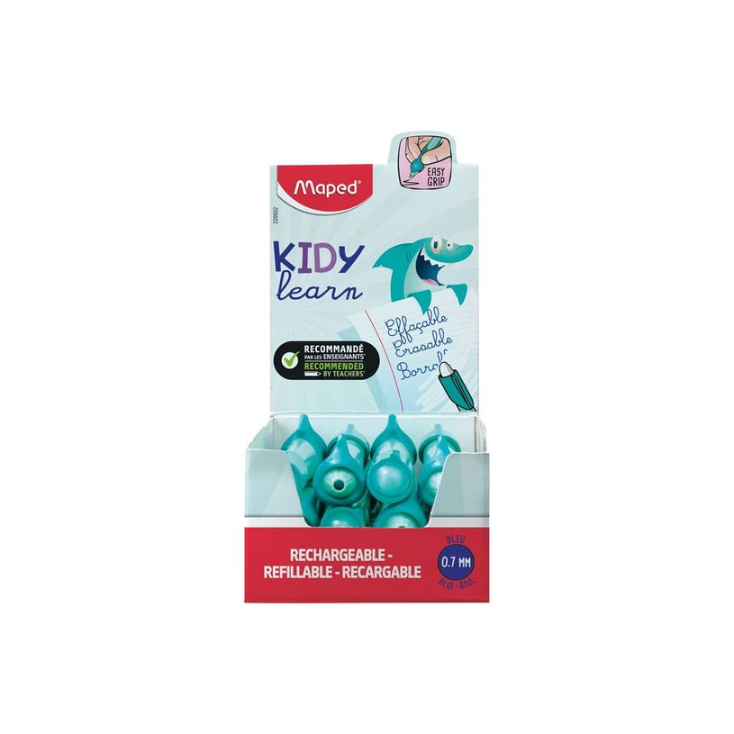 3154142295026-Maped - Kidy Learn Magic - Stylo d’apprentissage effaçable - roller - bleu requin - 0,7-P_405266359_4-1