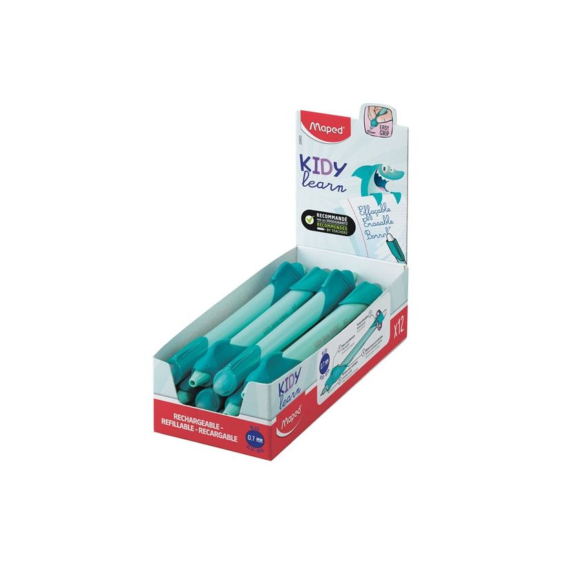 3154142295026-Maped - Kidy Learn Magic - Stylo d’apprentissage effaçable - roller - bleu requin - 0,7-P_405266359_5-4
