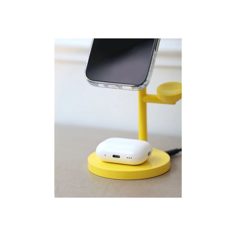 3701506207869-Casyx - Support de chargement sans fil - 3 en 1 + adaptateur secteur - 15 W - Jaune dune-P_405266452_7-2