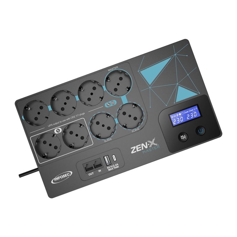 3700085661246-INFOSEC Zen-X Master 600 - Onduleur - CA 220/230/240 V - 360 Watt - 600 VA - monophasé - U-P_405266739_1-0