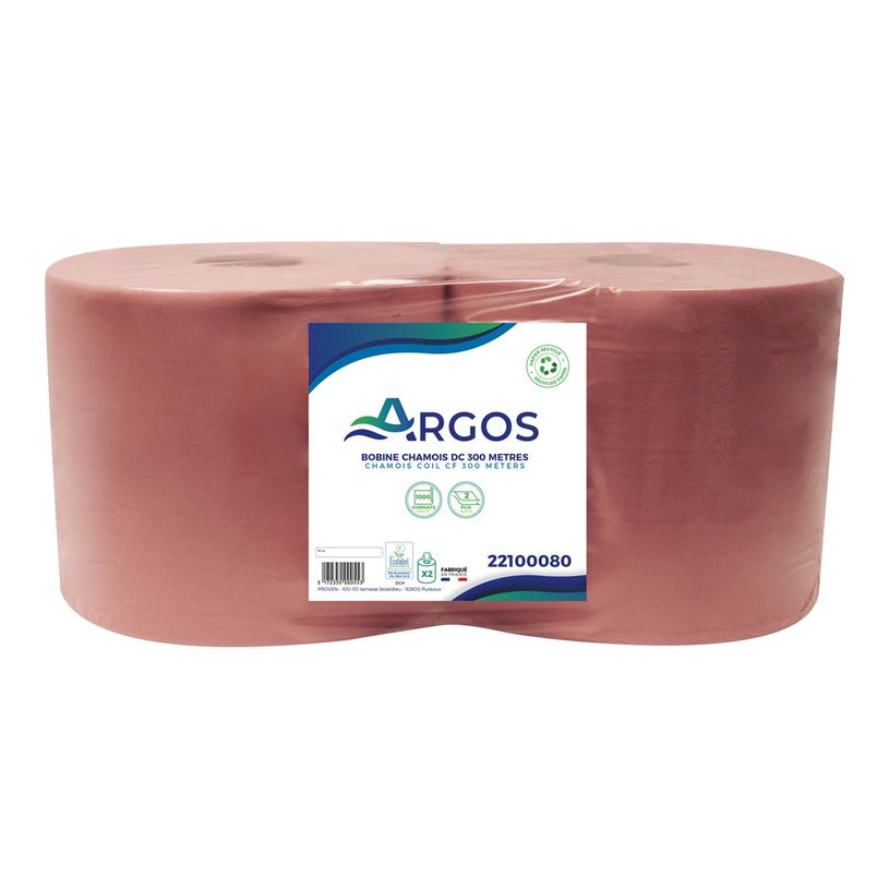 3172350000553-Argos - Bobines chamoisà dévidage central - 2 rouleaux de 1000 feuilles - 2 plis – 300-P_405266741_1-1