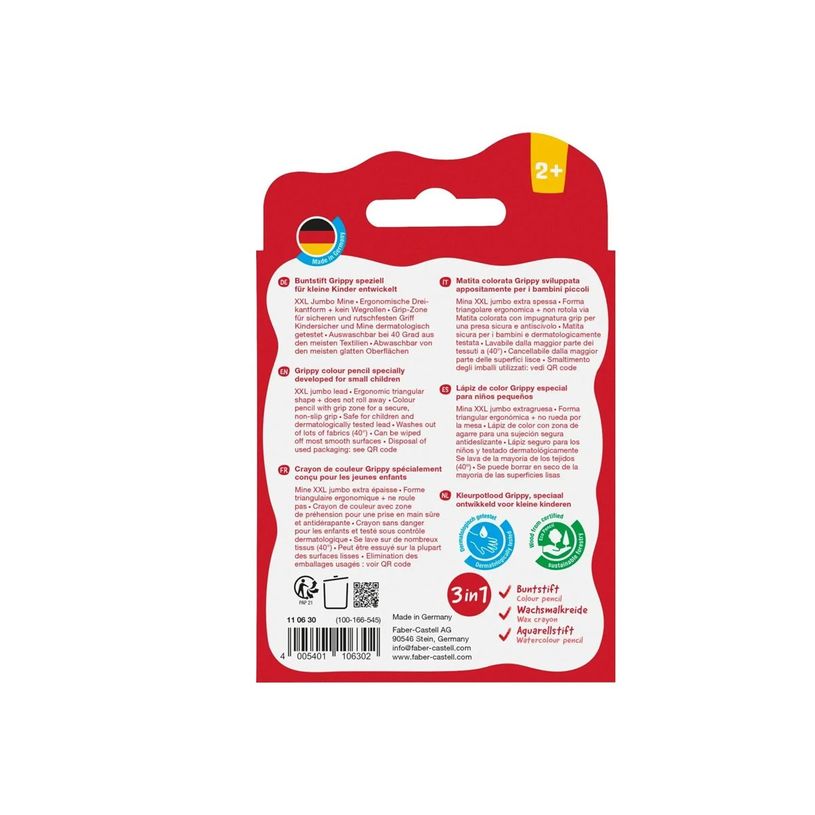 4005401106302-Faber-Castell - Grippy - 6 crayons couleur-P_405266931_2-2
