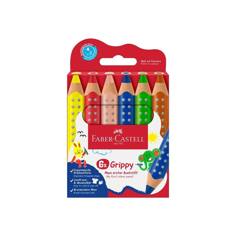 4005401106302-Faber-Castell - Grippy - 6 crayons couleur-P_405266931_4-1