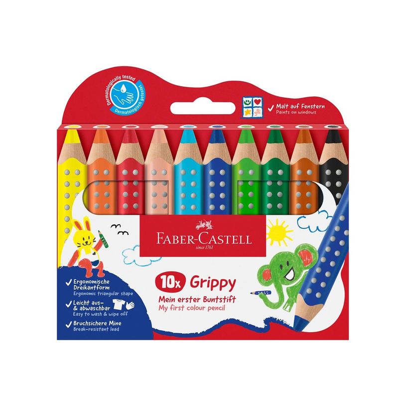 4005401106241-Faber-Castell - Grippy - 10 crayons couleur-P_405266932_1-0