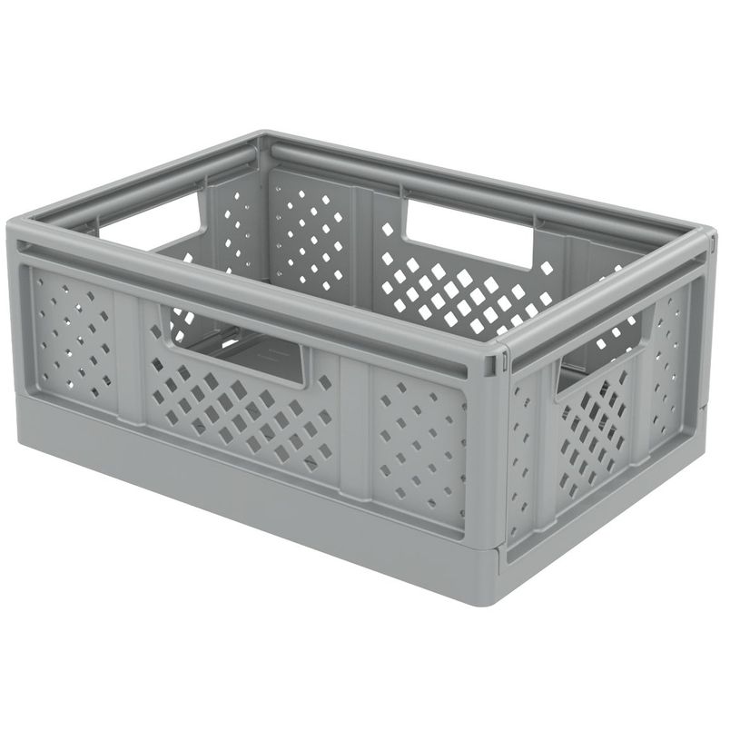 3234530016171-Sundis Fold'n store - Casier pliant M - 14L - L27,3xH16,6xP38,6 cm - blanc cassé --0