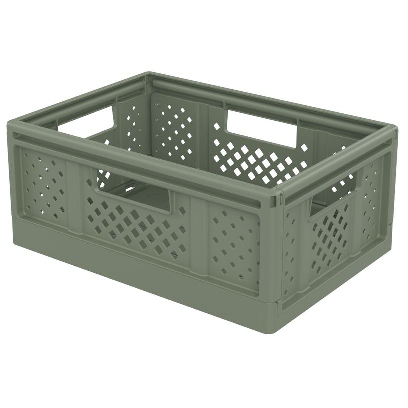 3234530016188-Sundis Fold'n store - Casier pliant M - 14L - L27,3xH16,6xP38,6 cm - vert --0