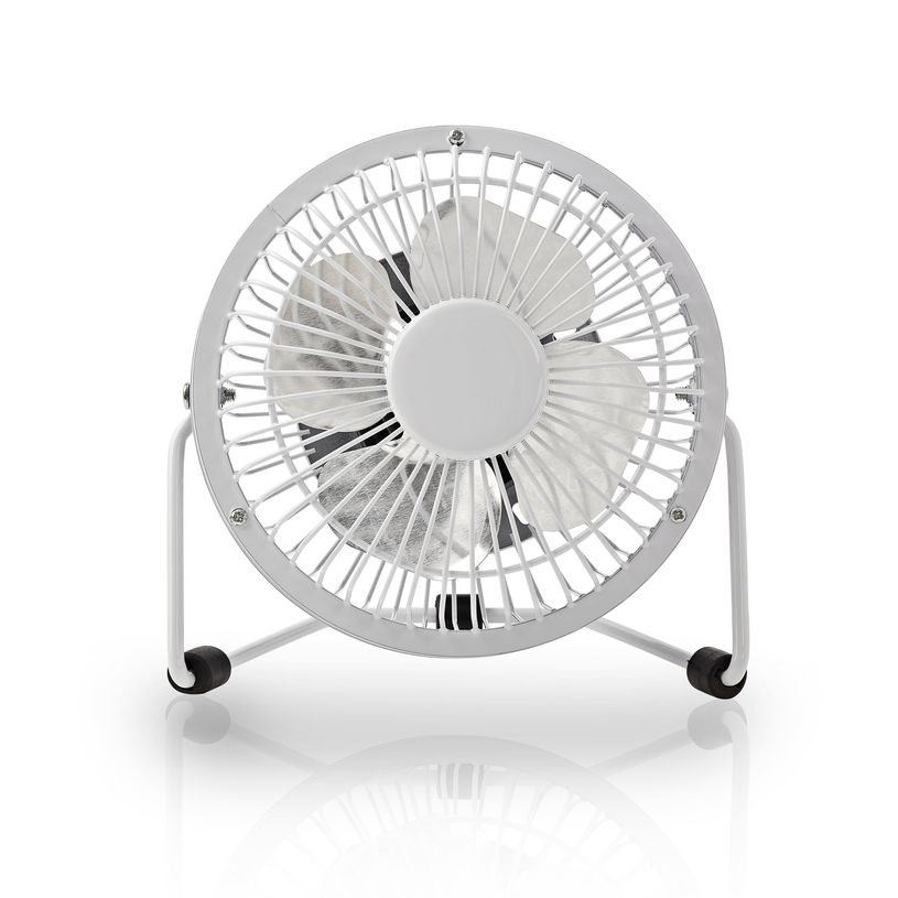 5412810291090-Nedis - Mini ventilateur de table - 10 cm - 1 vitesse - alimentation USB - blanc--0