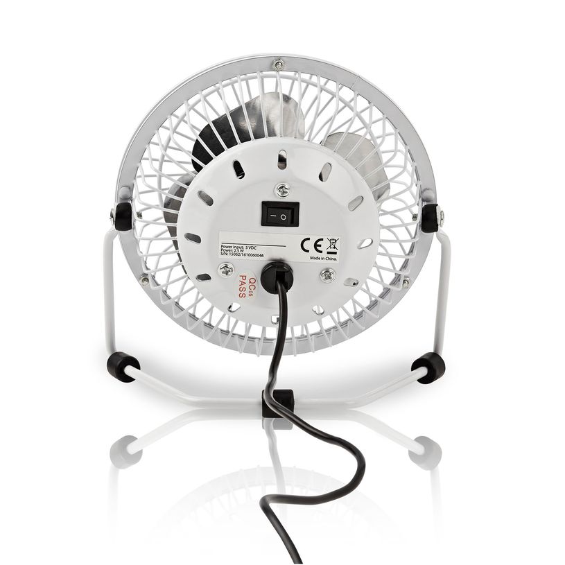 5412810291090-Nedis - Mini ventilateur de table - 10 cm - 1 vitesse - alimentation USB - blanc--1