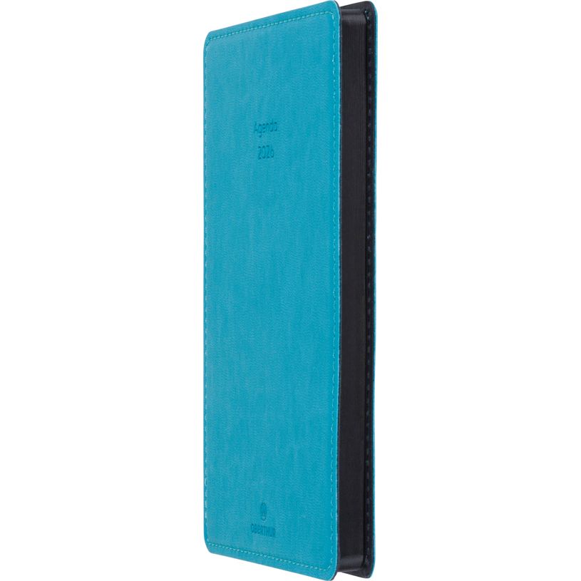 3664447208619-Agenda Stan - 1 semaine sur 2 pages - 11,5 x 16,5 cm - bleu canard - Oberthur--2