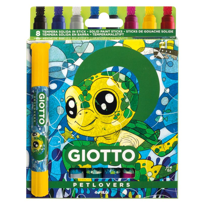 8000825069451-Giotto - Étui 8 peintures solides Petlovers - Tortue--0