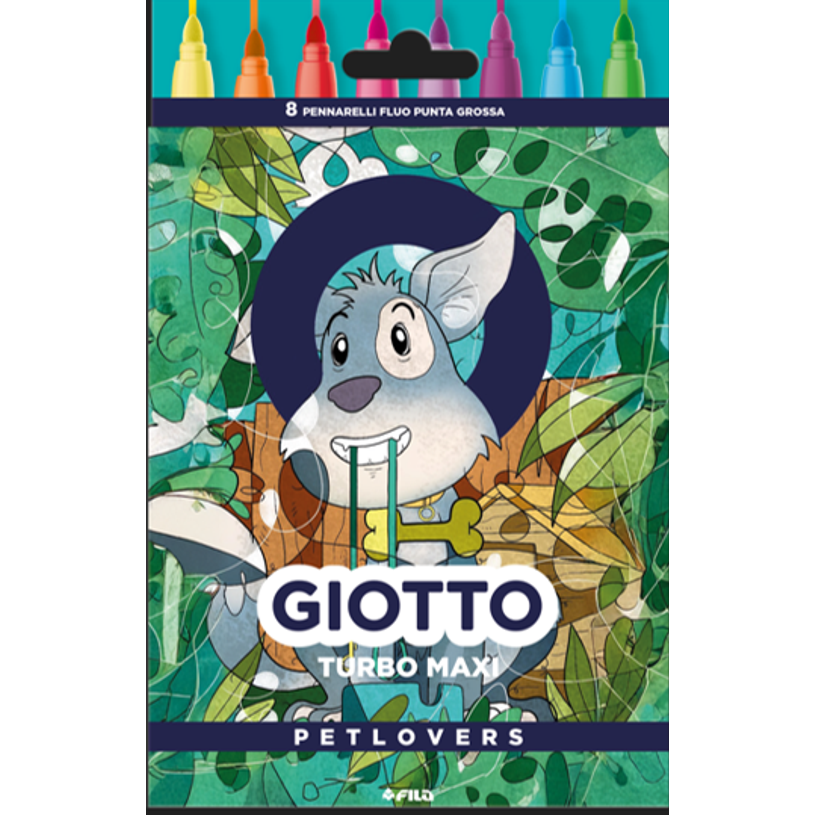8000825069208-Giotto - Étui 8 feutres Maxi Petlovers - Chien--0