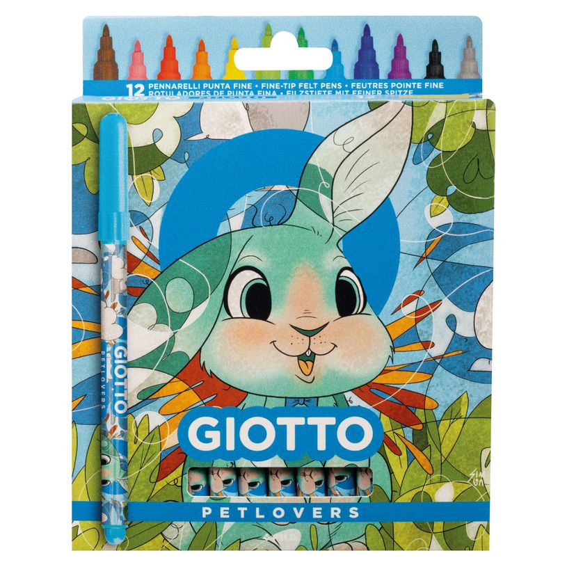 8000825069321-Giotto - Étui 12 feutres fins Petlovers - Lapin--0