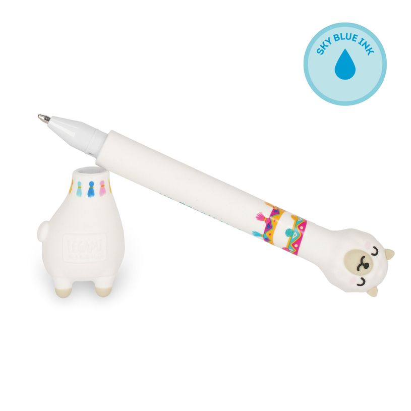 8052694113230-Legami – Stylo à Bille avec Base Lama – Encre Bleu Clair--3