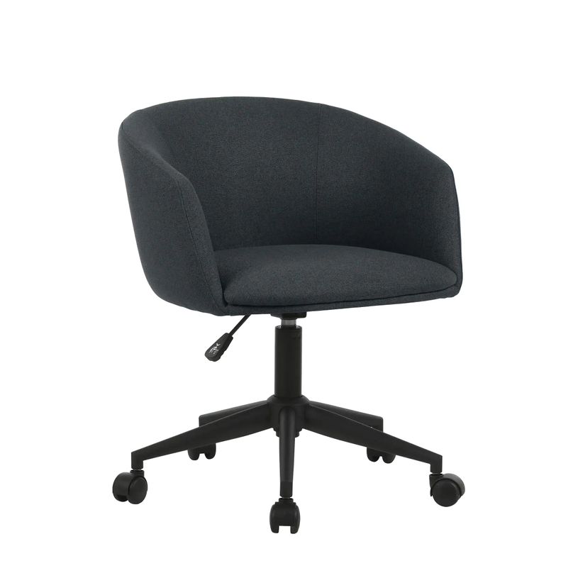 3760185027427-Fauteuil ARCO - Tissu non feu - avec roulettes - bleu nuit--0