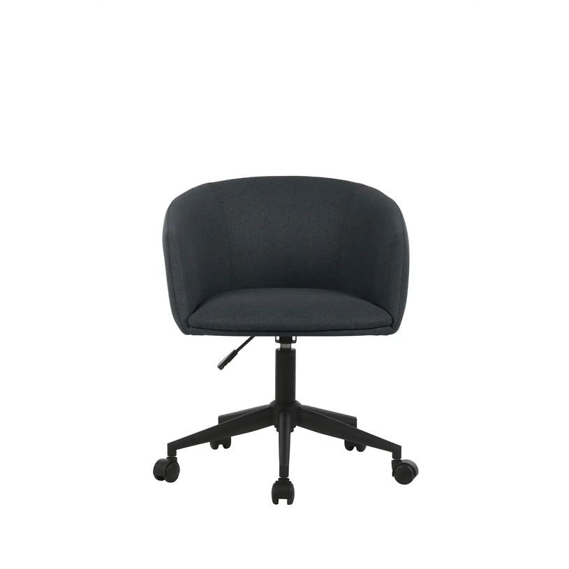 3760185027427-Fauteuil ARCO - Tissu non feu - avec roulettes - bleu nuit--1