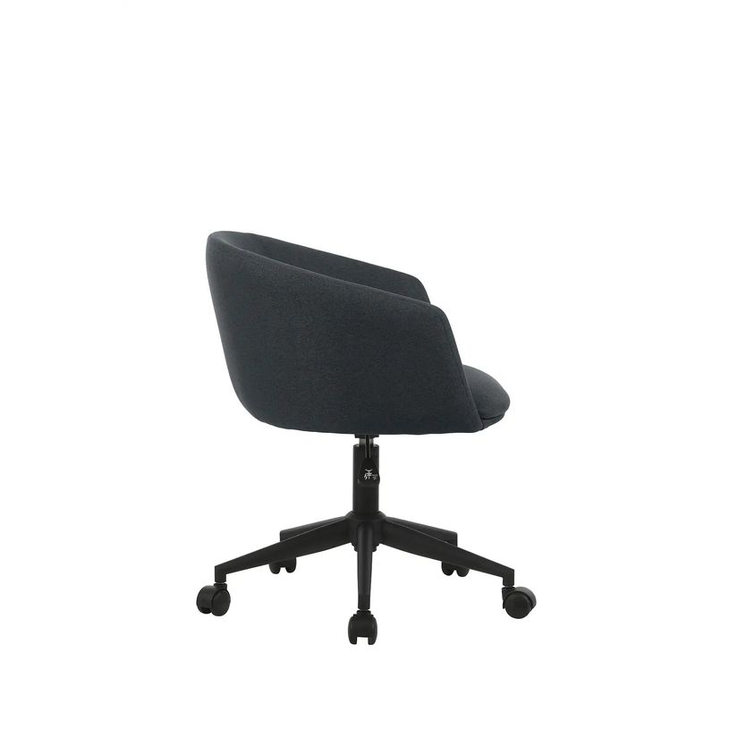 3760185027427-Fauteuil ARCO - Tissu non feu - avec roulettes - bleu nuit--2