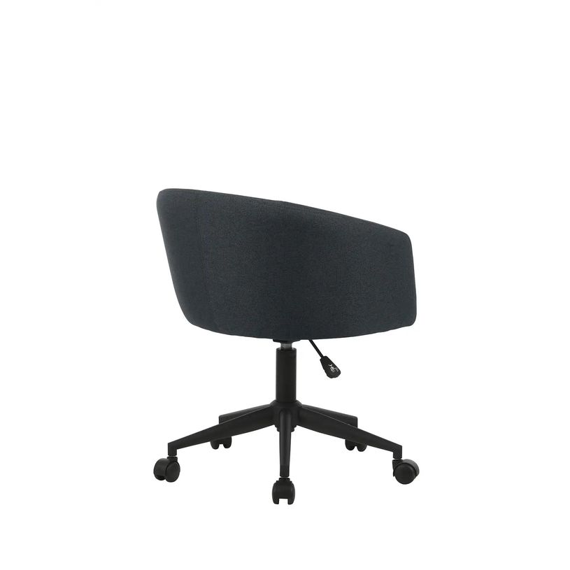 3760185027427-Fauteuil ARCO - Tissu non feu - avec roulettes - bleu nuit--3