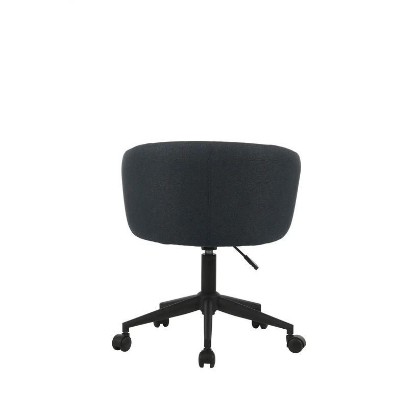 3760185027427-Fauteuil ARCO - Tissu non feu - avec roulettes - bleu nuit--4