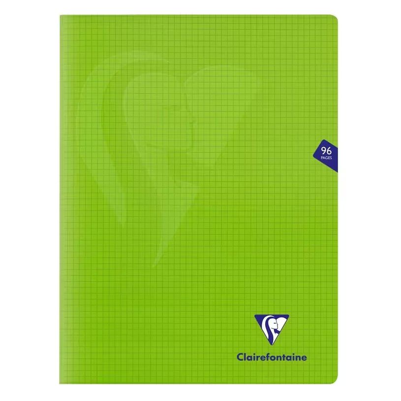 3329683533627-Clairefontaine Mimesys - Cahier polypro 24 x 32 cm - 96 pages - petits carreaux (5x5) - vert--0