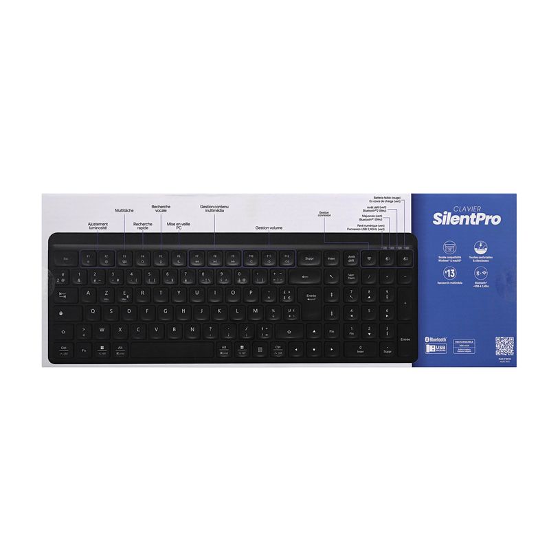 3303170125298-T'nB SILENT PRO - Clavier sans fil rechargeable - AZERTY - noir-P_405267192_7-4