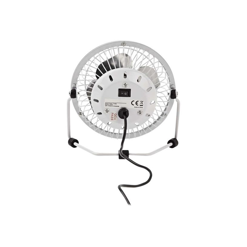 5412810291090-Nedis - Mini ventilateur de table - 10 cm - 1 vitesse - alimentation USB - blanc-P_405267305_3-10