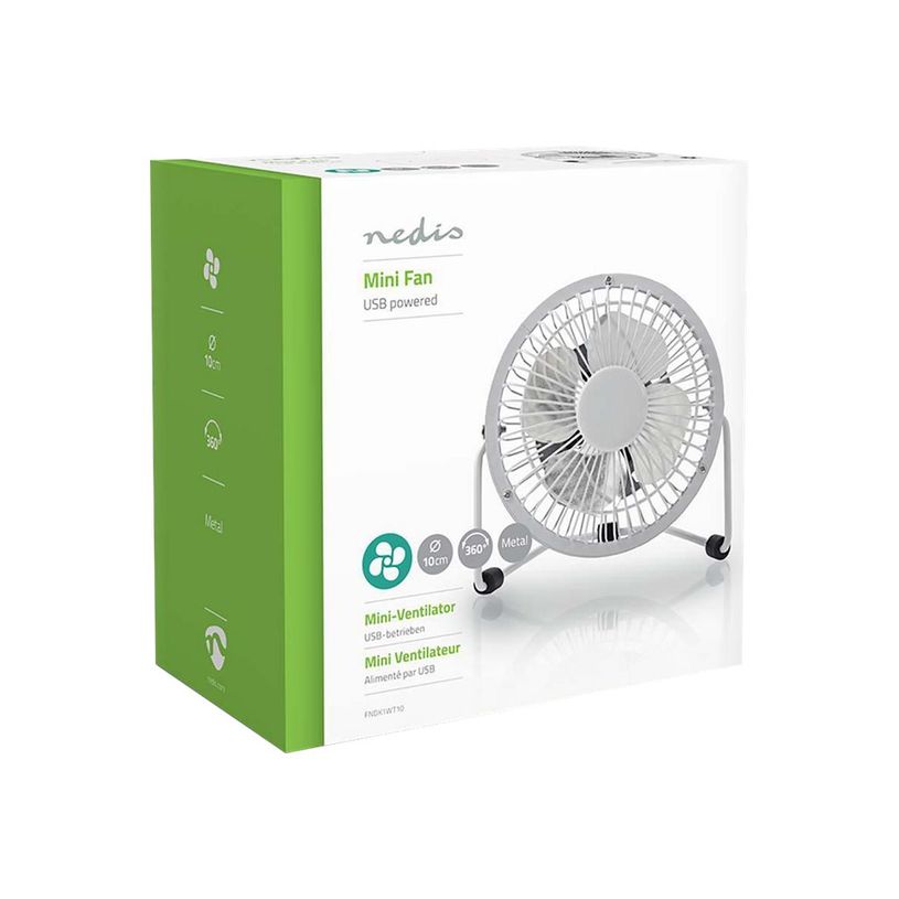 5412810291090-Nedis - Mini ventilateur de table - 10 cm - 1 vitesse - alimentation USB - blanc-P_405267305_6-6