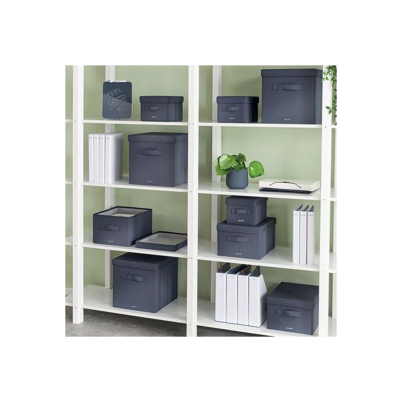 4002432134649-Leitz Fabric Storage - 2 Boîtes de rangement en tissu avec couvercle - large - gris velou-P_405267359_2-5