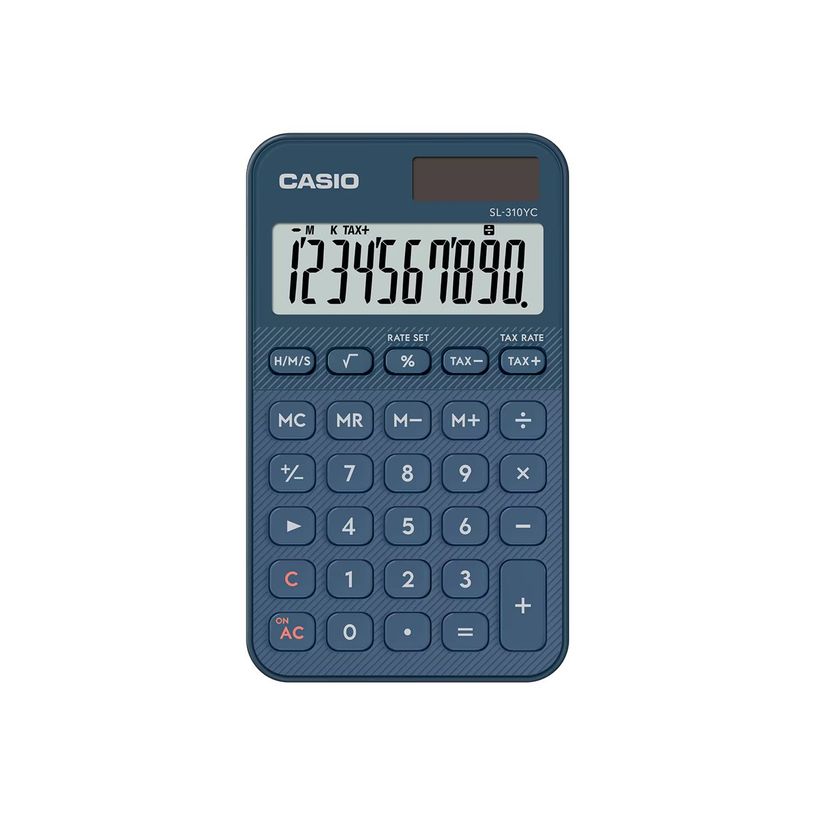 4549526620898-Casio SL-310YC - Calculatrice de bureau - 10 chiffres - panneau solaire, pile - bleu-P_405267532_1-0