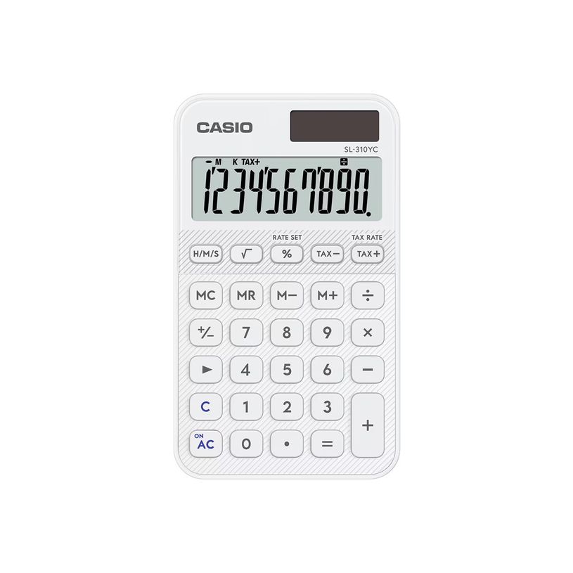4549526620867-Casio SL-310YC - Calculatrice de bureau - 10 chiffres - panneau solaire, pile - blanc-P_405267534_1-0