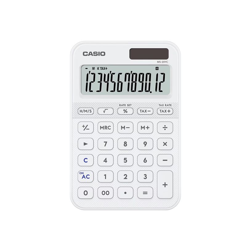 4549526621260-Casio MS-20YC - Calculatrice de bureau - 12 chiffres - panneau solaire, pile - blanc-P_405267539_1-0