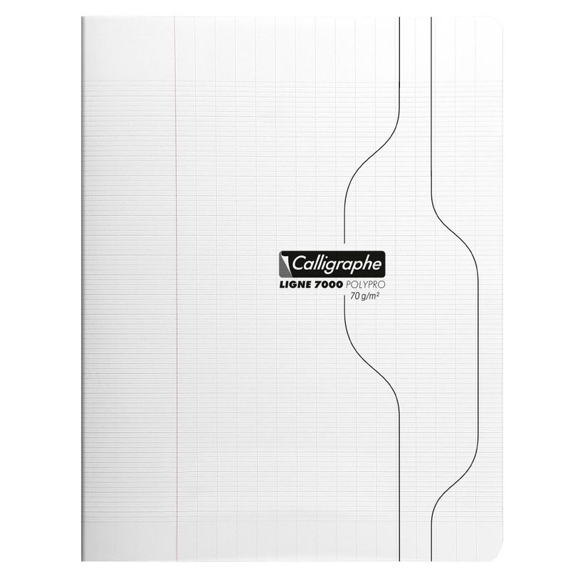 3210331701195-Calligraphe 7000 - Cahier polypro - 17 x 22 cm - 60 pages - grands carreaux (Seyes) - transparent--0