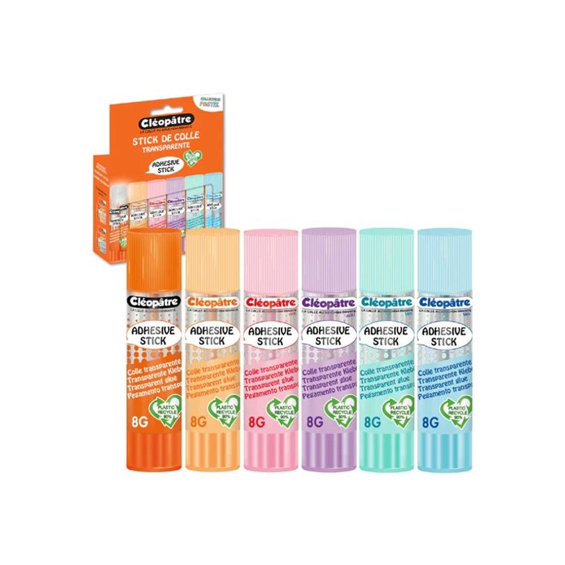 3134725027787-CLÉOPÂTRE – Boîte de 6 bâtons Pastel de colle transparente “Cléostick” – 8 g-P_405267698_1-2
