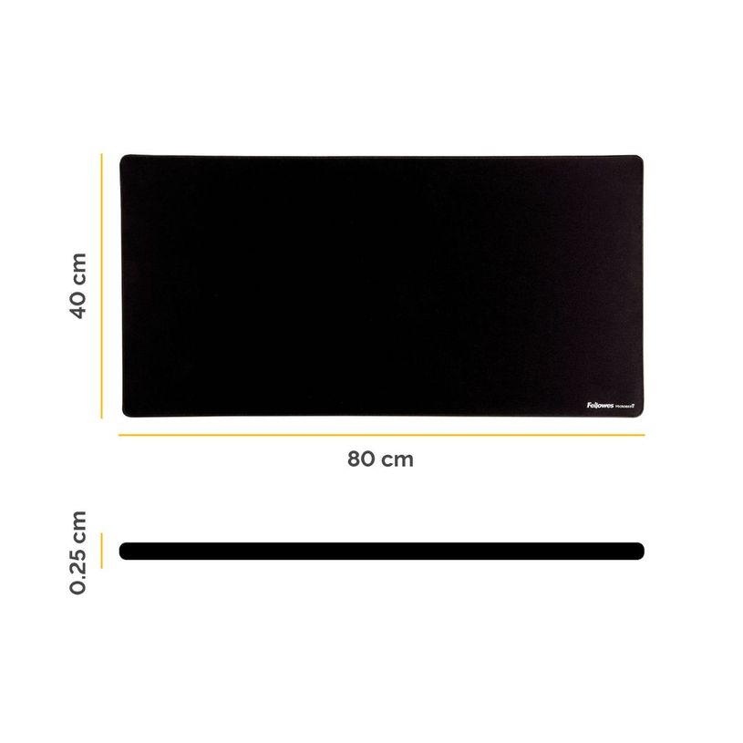 0043859808809-Fellowes Breyta - Tapis de bureau -Sous-main - 80 x 40 cm - noir--2